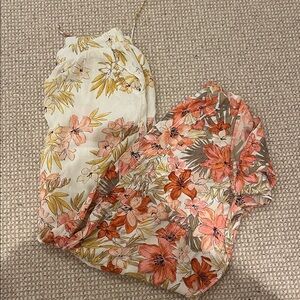 Billabong Floral Women's Swim Coverup - Pink and Orange